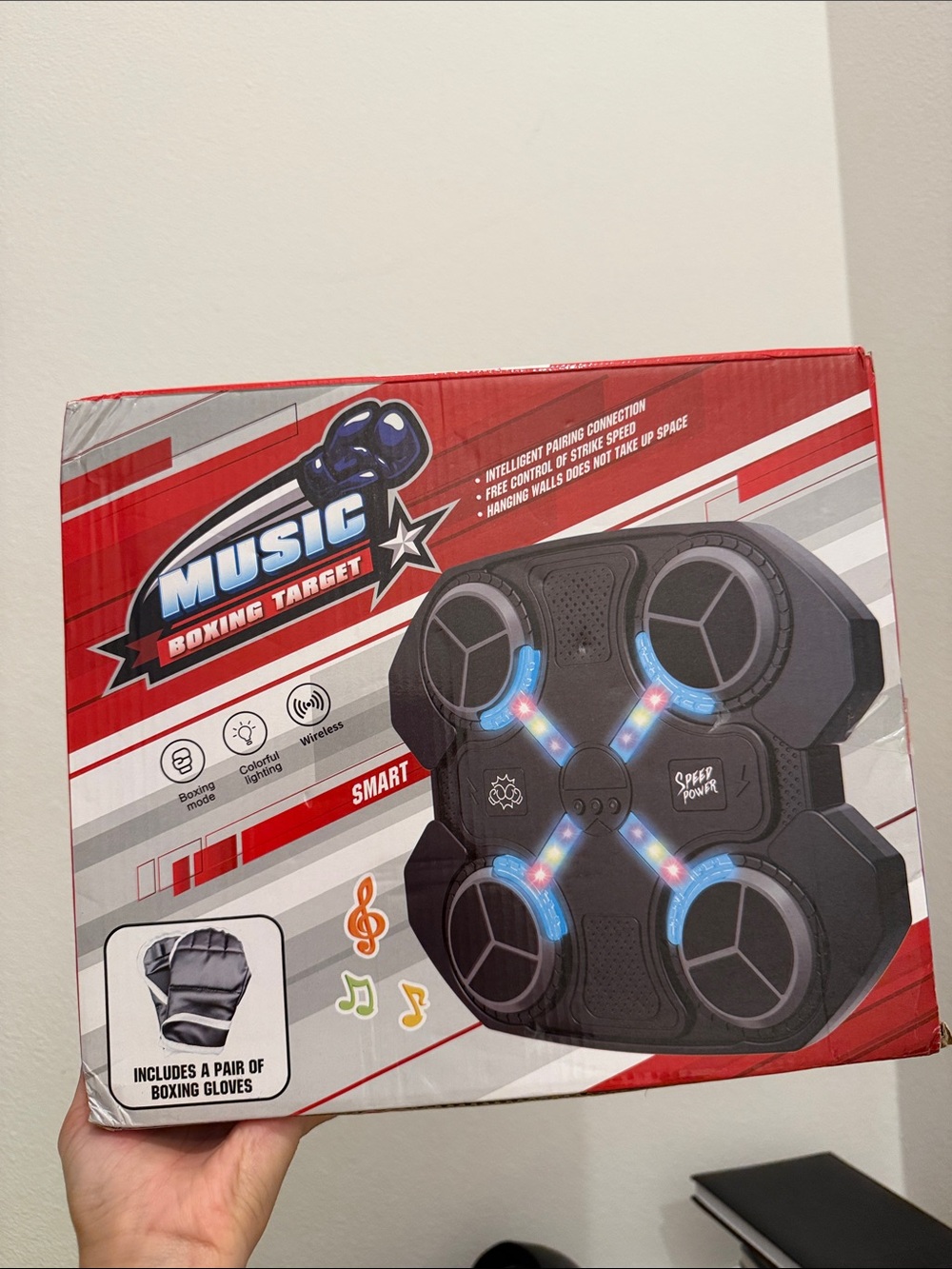 Music Boxing Target Smart Electronic Punch Pad - Black